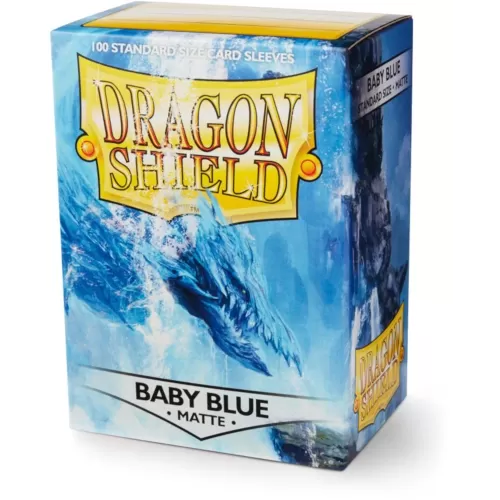 Protetor de Cartas 66mm x 91mm (Padrão) Matte Azul Bebê c/ 100 - Dragon Shield