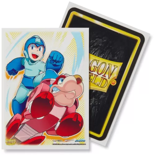 Protetor de Cartas 66mm x 91mm (Padrão) Arte Mega-Man & Rush c/ 100 - Dragon Shield