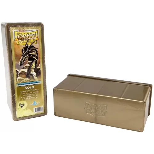Deck Box Dourado p/ 300 cards - Four Compartment Box - Dragon Shield