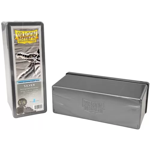 Deck Box Prata p/ 300 cards - Four Compartment Box - Dragon Shield