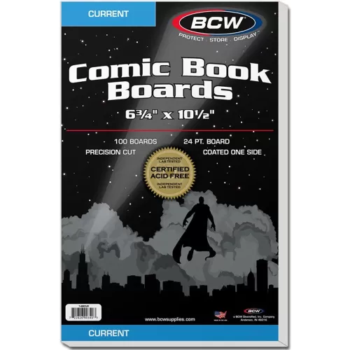 Placa para Quadrinhos 17,14cm x 26,67cm (Pacote com 100) - BCW