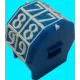 Marcador de Vida rotacionável 2 dígitos - Branco com Números Azuis